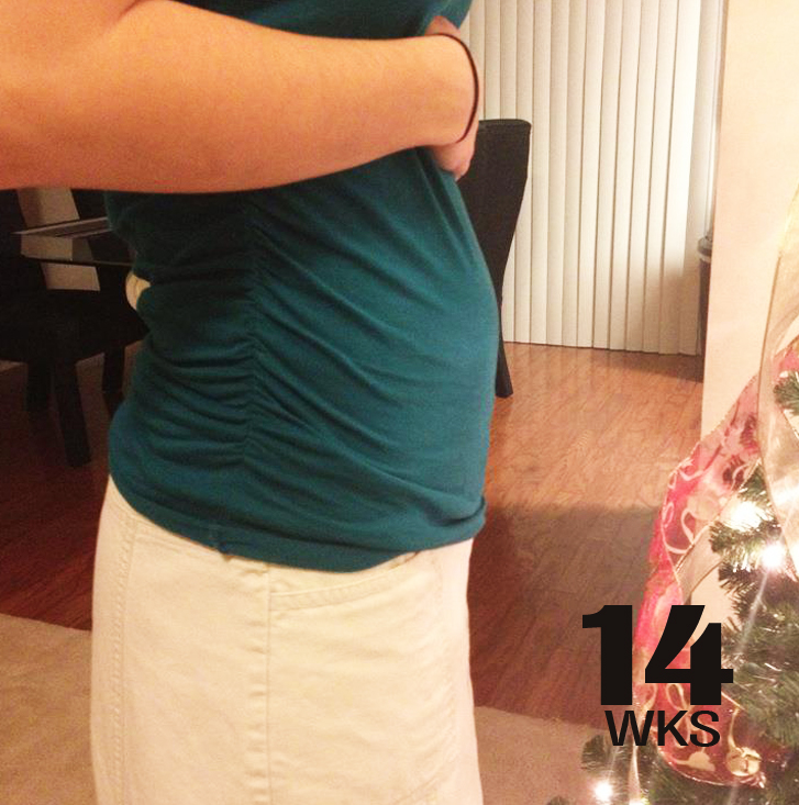 Baby bump, March 2012