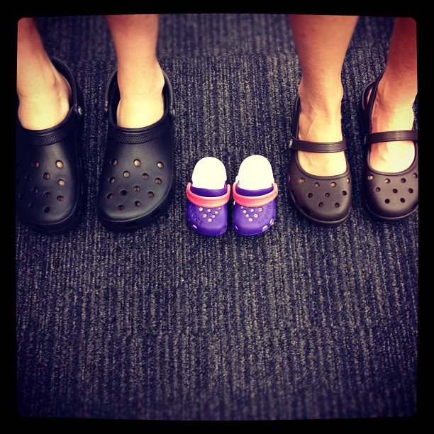 A pair of tiny baby shoes